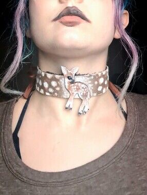 Fawn Girl - Handmade Upcycled Ribbon Choker